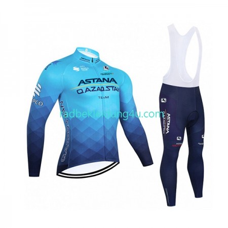 Set Langarmtrikot + Trägerhose Lange 2022 Astana Qazaqstan Team N001